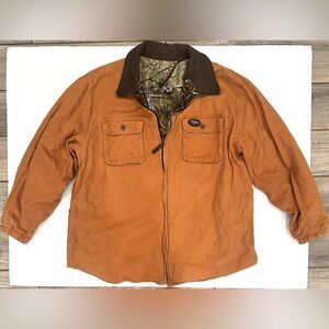 Real Tree Men’s Reversible Camo Jacket With Fleece Pockets Tan/Camo Size XL